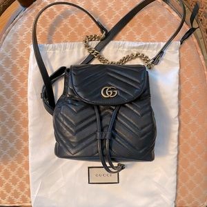 Gucci GF Mormont Flap Backpack Matelasse Mini